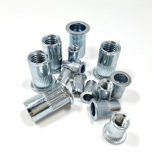 Carbon Steel Open End Rivnuts Large Flat Head Cylindrical Body <strong>Rivet</strong> <strong>Nuts</strong>