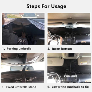 OEM Tùy Chỉnh Xách Tay 5M Xe Sun Visor Tự Động UV Bảo Vệ Dù Để Che Nắng Ô Mái Hiên 360 Xoay Xử Lý Hoàng Hôn Dù Để Che Nắng Gấp - Product Image 2