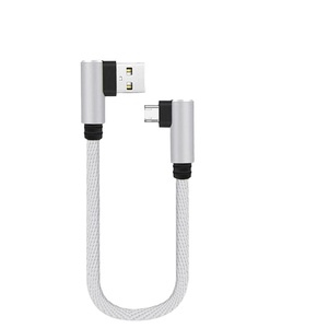 90度スマートフォンタブレットタイプCマイクロUSB充電器ケーブル0.25Mショートコード5A高速充電Samsung for Huawei USB Data Ca