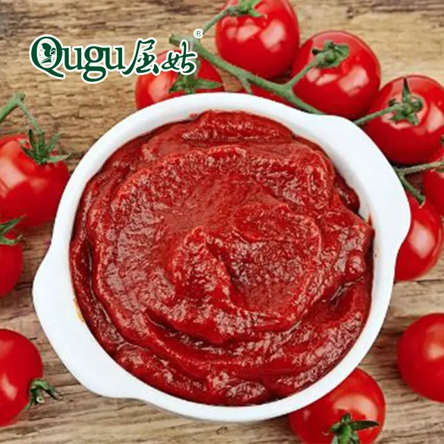 Ketchup de tomate en conserve, pâte de tomate pour aliments en conserve, vente d'usine,