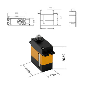 Servo antrieb mit 11kg/6VDC/bürstenlosem Servomotor mit großem Drehmoment - Product Image 5