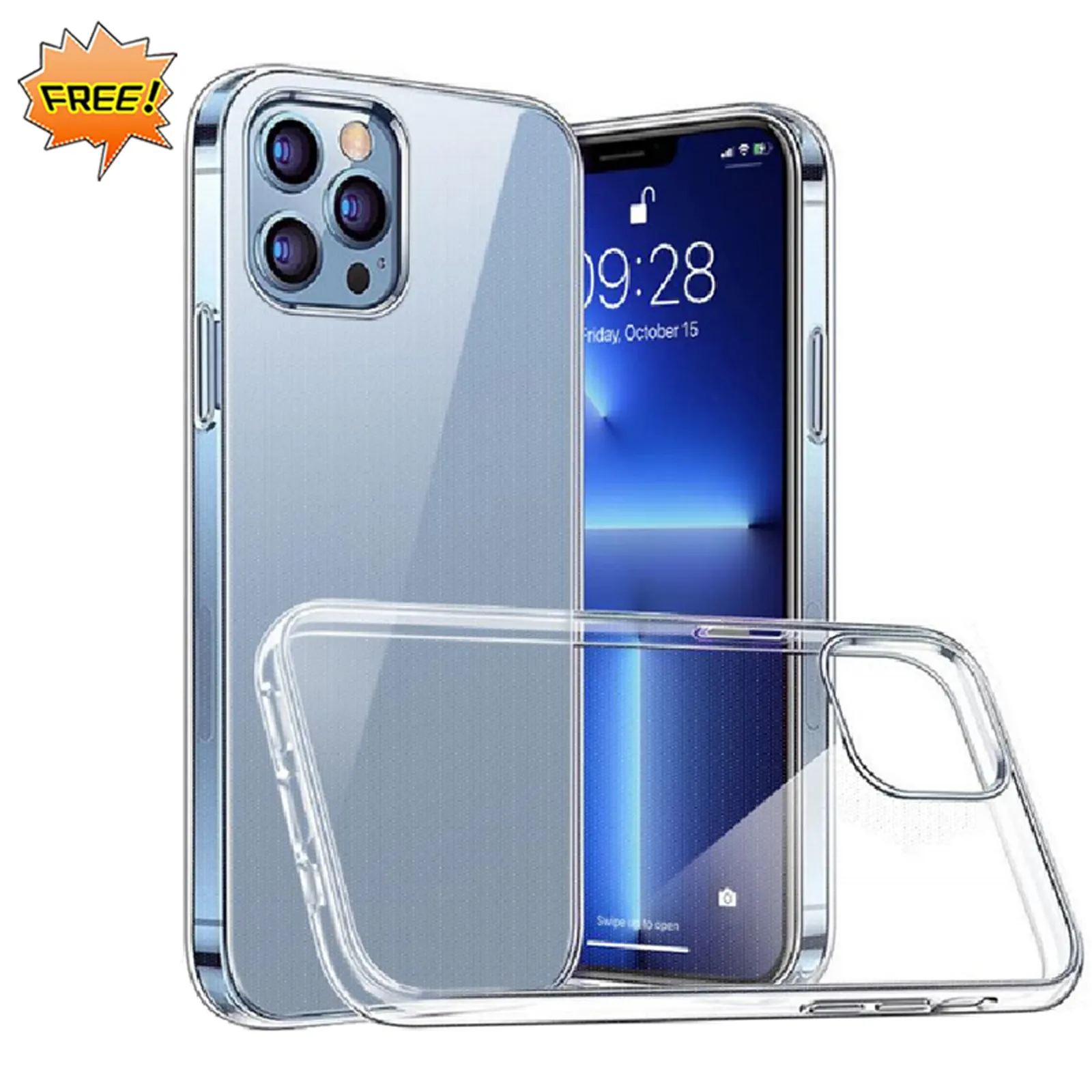 2023 New Transparent mềm TPU điện thoại trường hợp đối với iPhone 13 14 Pro Max tùy chỉnh chống sốc điện thoại trong suốt trường hợp