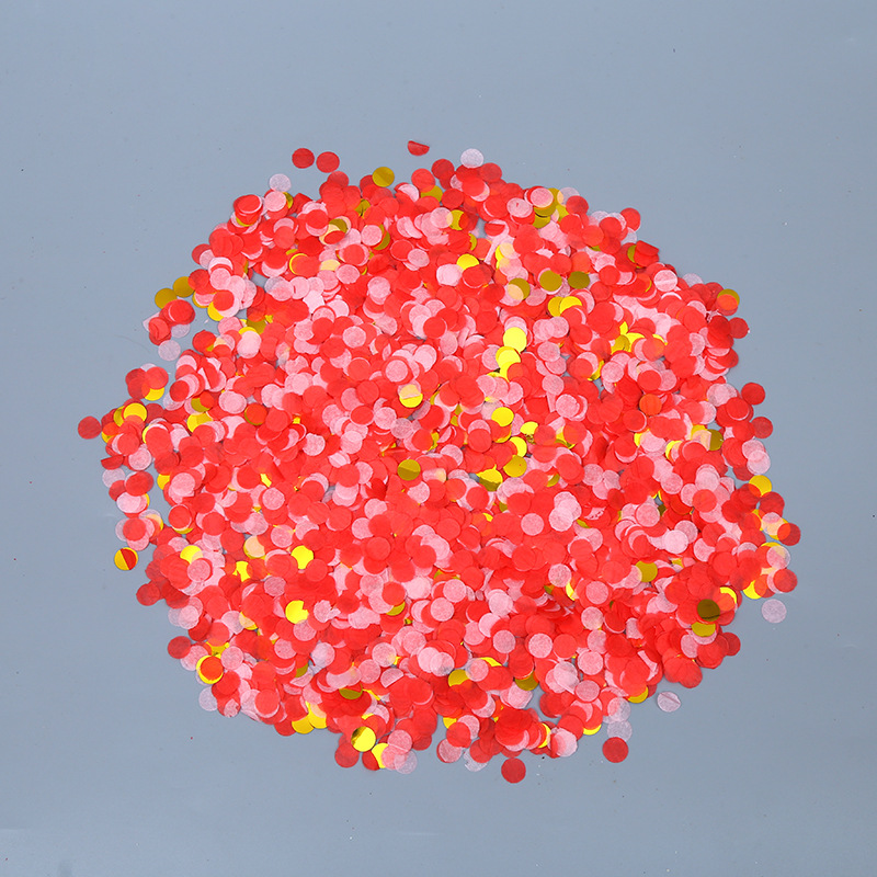 colorful Red-pink gold small round disc, 1 cm