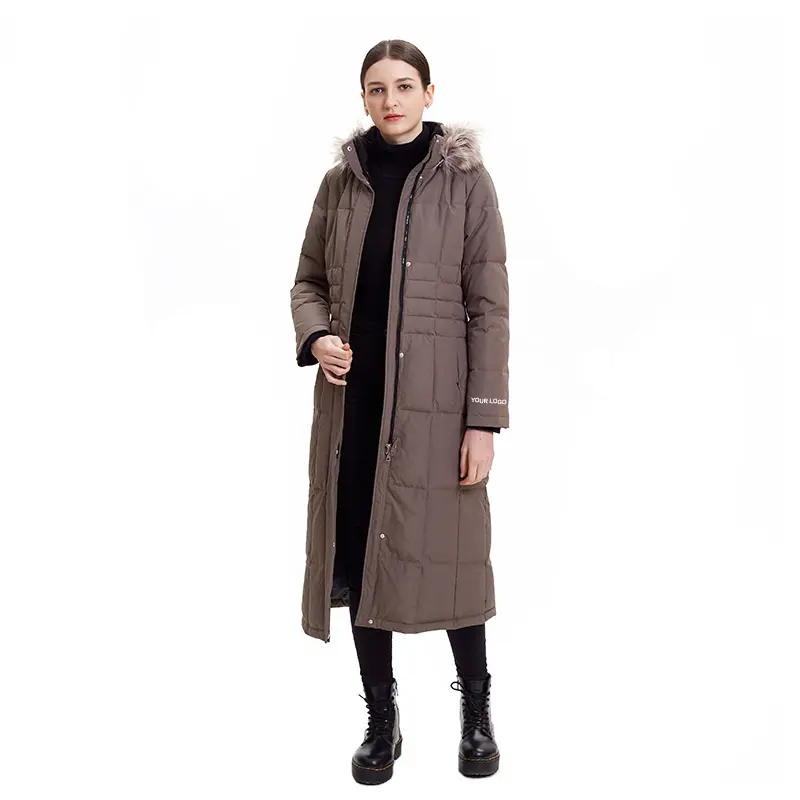 Parka con capucha larga para mujer, abrigo, abrigo, Invierno