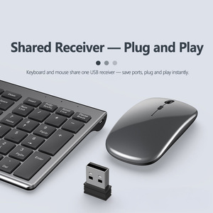 Bán buôn hàng đầu thuận tiện cơ khí 104-Key Ergonomic USB văn phòng kinh doanh tri-chế độ bàn phím không dây trong kho - Product Image 3
