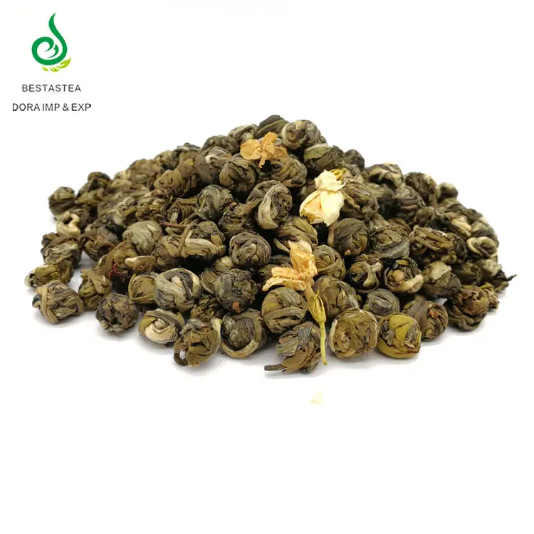 ファクトリーダイレクトMolilongzhu緑茶の香りの花ジャスミンドラゴンパール緑茶