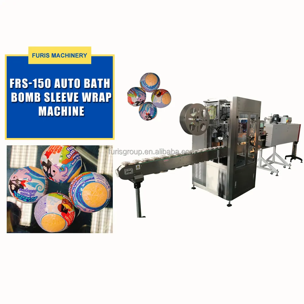 Full Auto China bath bomb sali da bagno bathbomb make form press shrink sleeve etichetting wrapping packing machine price for sale