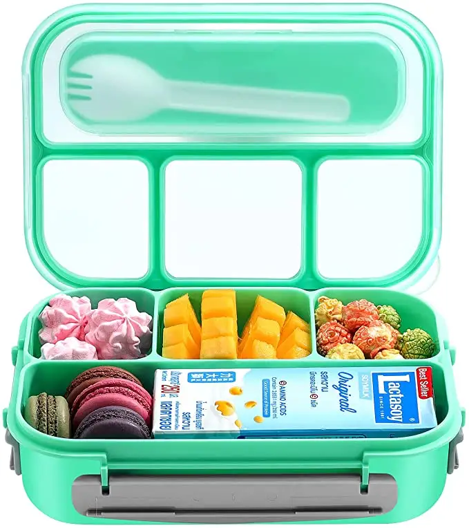 Microonde Lunch Box paglia di grano stoviglie contenitore per alimenti bambini bambini scuola ufficio Bento Box portatile