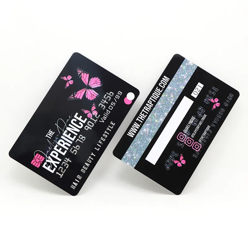 लक्जरी पीवीसी प्लास्टिक एनएफसी आरएफआईडी कस्टम लोगो के साथ क्रेडिट कार्ड व्यापार कार्ड