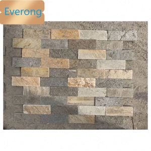Fábrica Direto Atacado parede exterior Pedra Stacked Stone Folheado Natural Ardósia Z-Shaped Revestimento Para Lareira Exterior