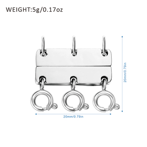 Gelişmiş özel şanslı kolye katmanlama toka 18K altın ve gümüş katmanlı bakmak için birden fazla kolye klipsler ayırıcı - Product Image 6