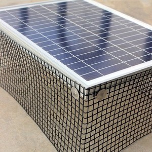 Easily Assembled Black Coated <strong>S</strong>.<strong>S</strong> <strong>Wire</strong> Solar Panel Arrays <strong>Mesh</strong> for Solar Panel Bird Control <strong>Mesh</strong> Rodent Guard 1.5mm*8 Inch *30m - Product Image 4