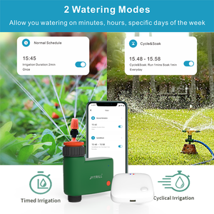 Wifi智能洒水定时器可编程花园灌溉定时器降雨延迟/儿童锁/手动/自动灌溉系统 - Product Image 6