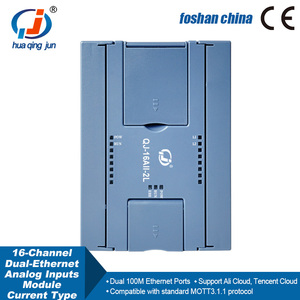 Módulo de entrada analógica Huaqingjun de 16 canales Dual Ethernets 0-20mA Modbus RTU Modbus TCP compatible con la placa AI del servidor en la nube para PLC HMI
