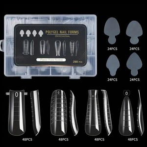 Tırnak salonu çift formu tırnak kalıp silikon pedleri hızla yapı jel tırnak uzatma formları silikon pedleri - Product Image 5