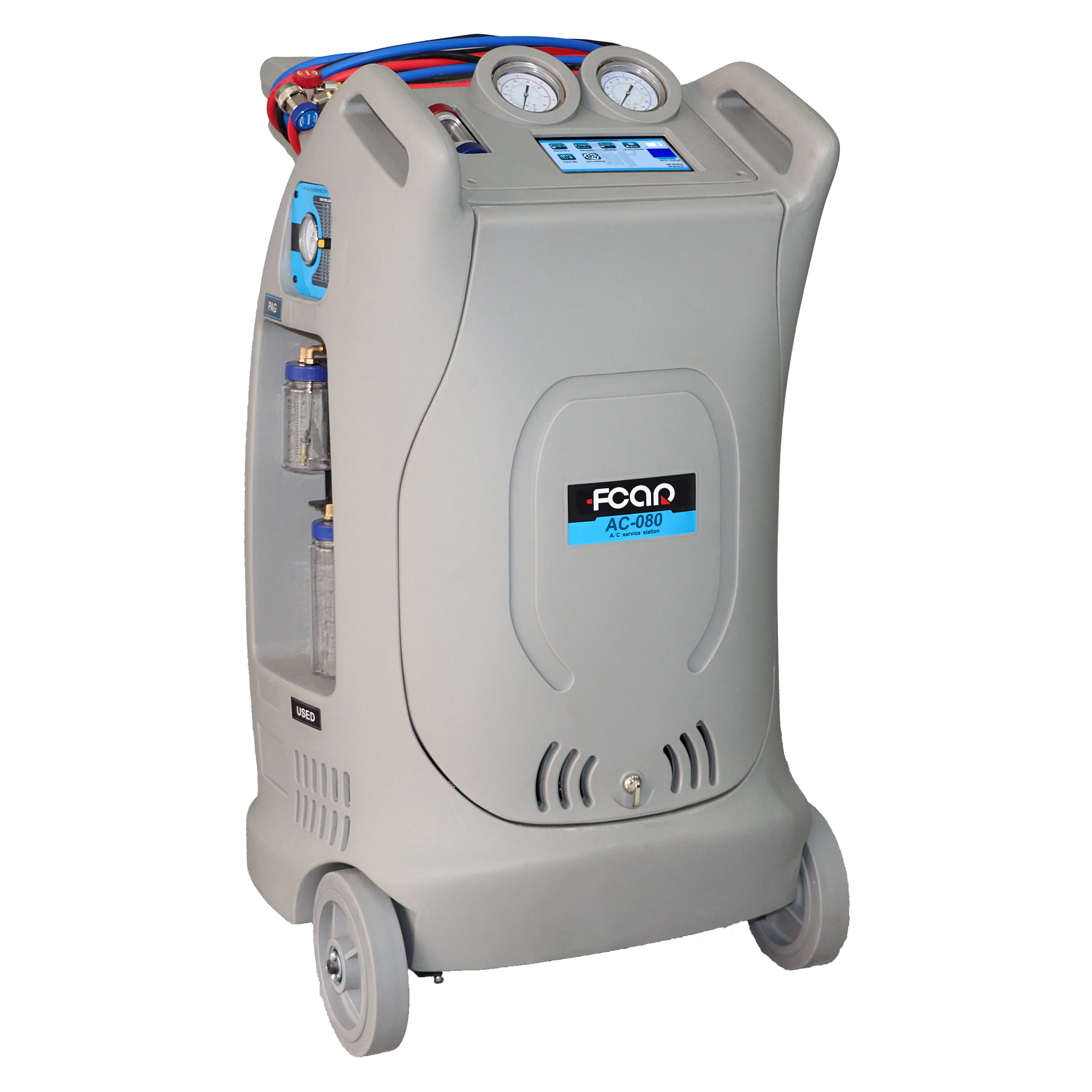 Fcar-Kit de refrigerante de bomba de vacío de AC-080, máquina de servicio de aire acondicionado de coche, Freon R134a, alta calidad, A/C