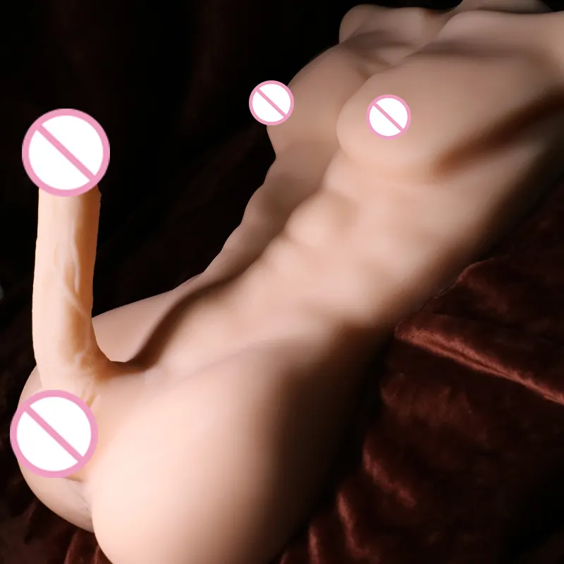 Dildo Besar Pria Boneka Seks Setengah Tubuh Boneka Seks untuk Wanita Gay Anal Lesbian Vagina Masturbasi