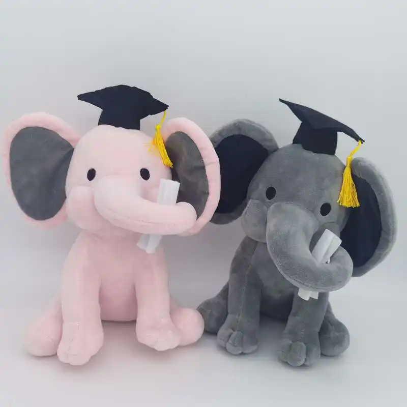 Çevre dostu bebek uyku bebek mezuniyet hatıra hediye fil peluş oyuncak büyük kulaklar gri fil dolması peluş oyuncak