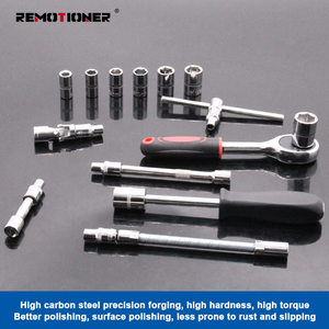 Ensemble d'outils de réparation automobile Cr-V 82 pièces, ensemble d'outils de combinaison de clés à cliquet rapides, ensemble d'outils de clé à douille multifonctionnelle - Product Image 6