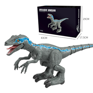 Işık ile uzaktan kumanda Raubvogel dinozor oyuncak 2.4G 5CH uzaktan kumanda rc dinozor robot işık ses ile - Product Image 6