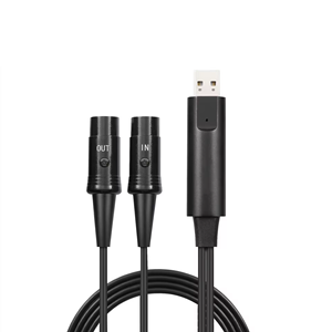 Puerto MIDI personalizado USB A 2,0 a DIN 5 pines MIDI-In MIDI-out Cable de edición de música para equipos de audio - Product Image 1