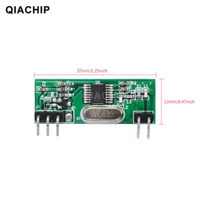 QIACHIP 433Mhz Módulo receptor de RF universal Superheterodino UHF ASK/OOK Demodulación 433,92 Mhz Interruptor remoto Kit de bricolaje inalámbrico - Product Image 4