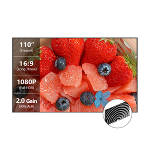 Pantalla de proyección montada en la pared de 110 pulgadas Pantalla Fresnel suave 16:9 4K 2,0 Ganancia ALR Pantalla de proyector de marco fijo - Product Image 1
