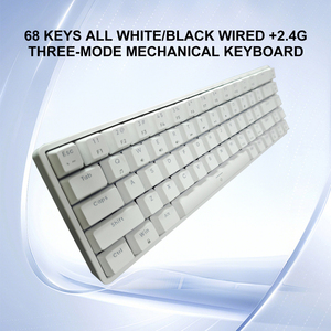 Teclado mecánico para juegos RGB con cable inalámbrico 65% de 68 teclas, interruptor verde, rojo y marrón, teclado personalizado intercambiable en caliente para ordenador PC - Product Image 2