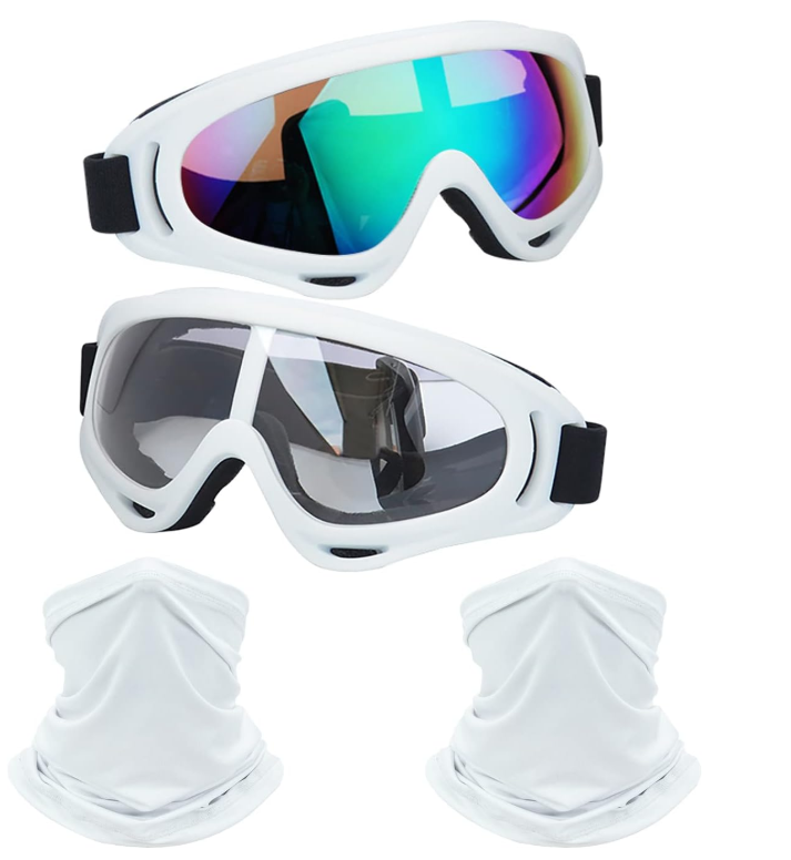 1 paire de lunettes + 1 masque Blanc