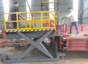 Mobile <strong>Unloading</strong> Table for Efficient <strong>Loading</strong> <strong>and</strong> <strong>Unloading</strong> of Forklift Trucks with <strong>Container</strong>