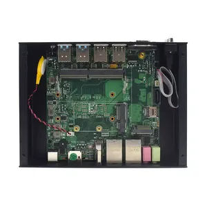 Sin ventilador Mini PC computadora i3 i5 i7 procesador Dual HD 2xLan 2xRS23 2/485 COM 8 cable ordenador Industrial Win11 con BIS - Product Image 6