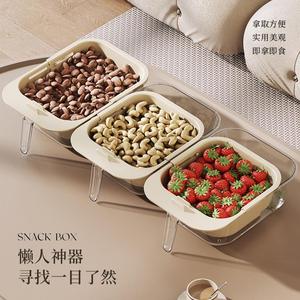 透明双层排水储物盒懒人零食水果托盘带手机座 - Product Image 5