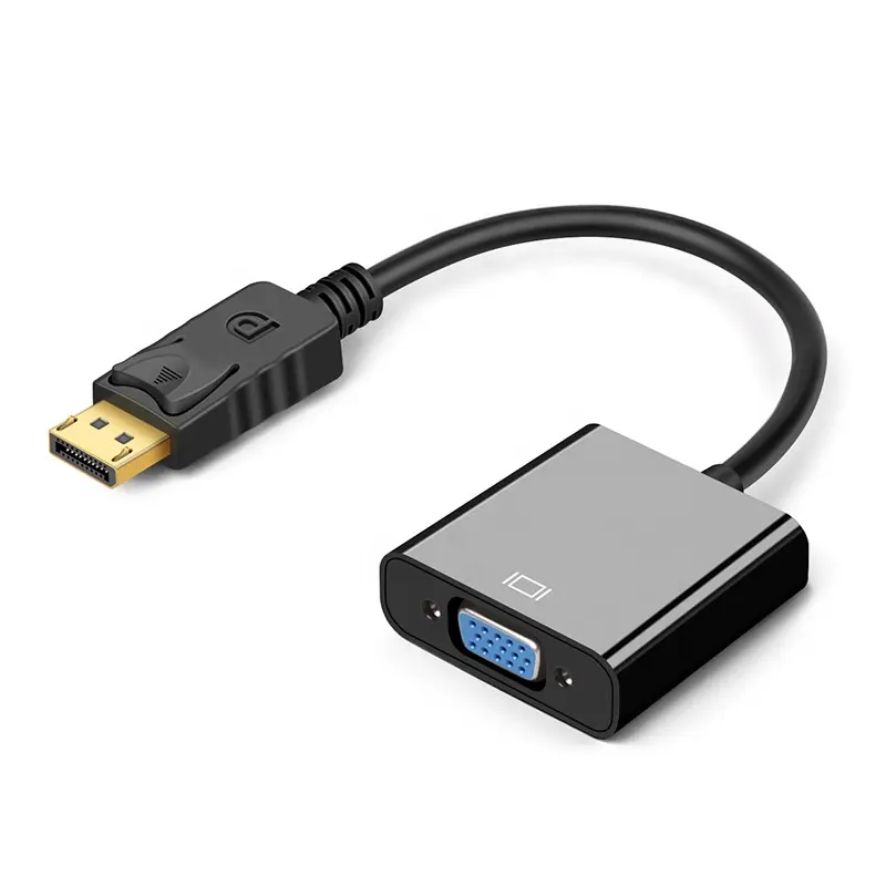 Convertisseur de câble adaptateur Displayport DP vers VGA, 15 broches, femelle, adaptateur DP M vers VGA F