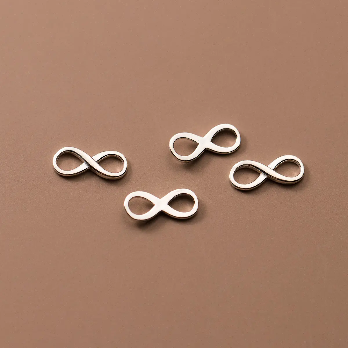 Atacado 925 sterling silver infinito símbolo conector encantos pingente para diy jóias acessórios