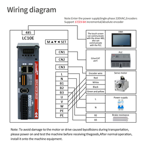 利川Ethercat 0.32/0.637/1.27/1.91N.m 1.1/1.6/2.5/3.3A交流伺服电机驱动器100W 200W 400W 600W交流伺服电机带驱动器