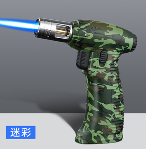 带安全锁的手持式喷射火焰火炬打火机可再填充丁烷气体烧烤防风打火机 - Product Image 4