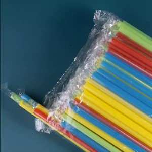 塑料吸管独立包装彩色柔性一次性吸管冰沙吸管 - Product Image 2