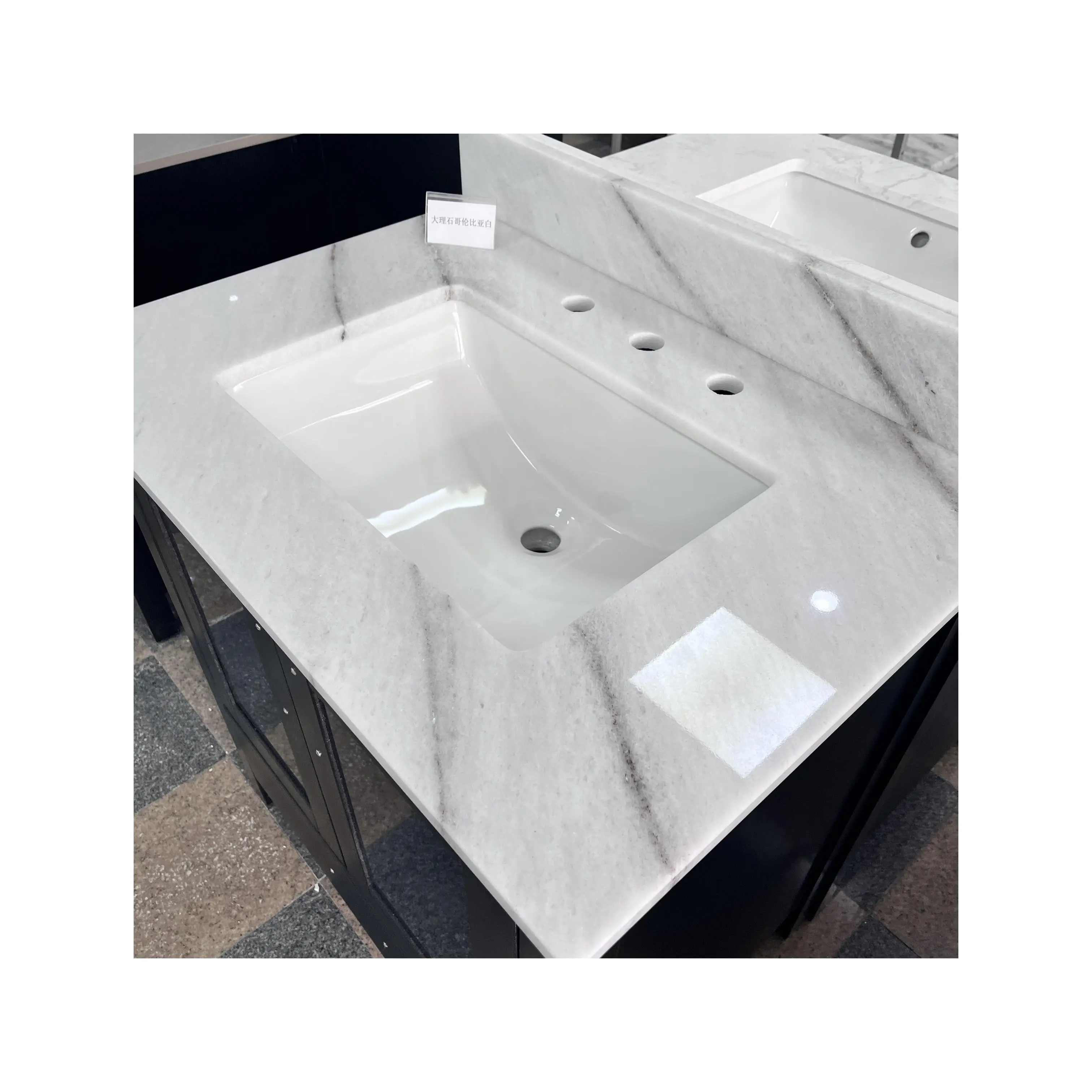 KINGS-WING, superventas, pulido, 18mm de grosor, ideal para baños y cocinas, lavabo oriental de mármol blanco colombiano, modelo SMB001