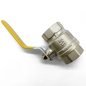 Yeşil yağmur vana 1- 1/2 "kurşunsuz pirinç küresel vana sıhhi tesisat sistemi için 400 WOG nikel kaplama dişli vanalar - Product Image 1