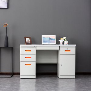 Muebles de oficina KD de fábrica, mesa de ordenador de oficina de Metal y acero con tres cajones - Product Image 3