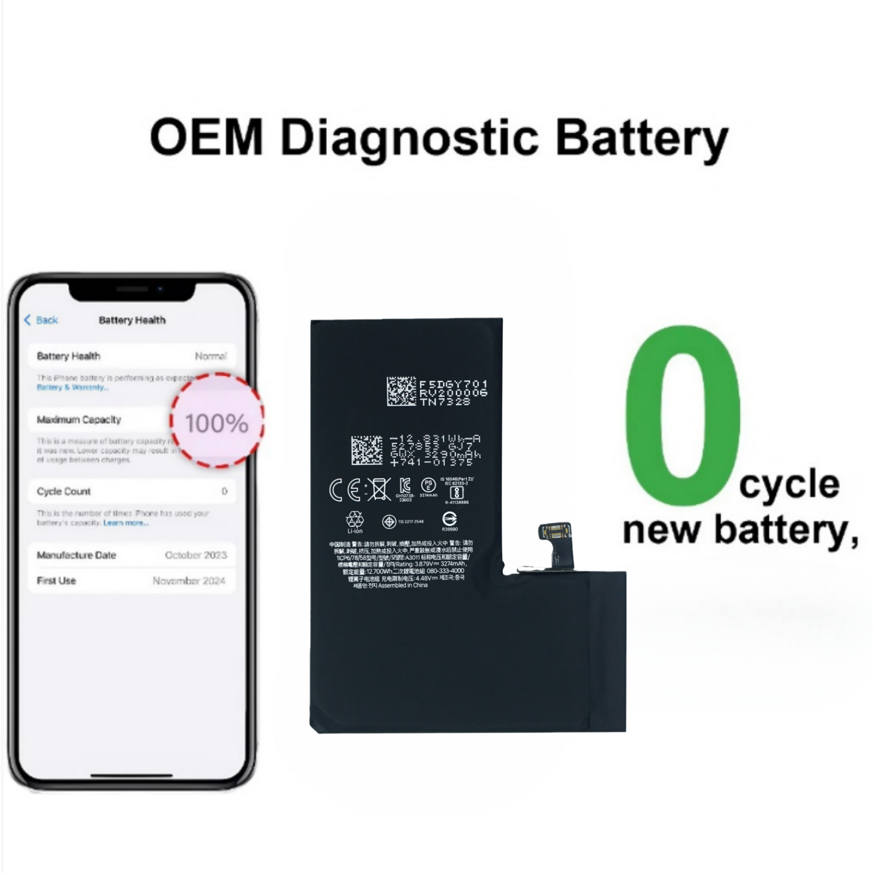 para iPhone 15 pro máximo 4920 mah