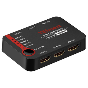 TESmart-conmutador 5 en 1 de salida HDMI, 5x1, 4K, 60Hz, 5 puertos, con Control remoto, receptor IR, CEC, 4K, conmutador de vídeo, gran oferta - Product Image 1