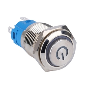 Metallo momentaneo Reset popolare funzione 1 no1nc alta testa rotonda 3pin IP67 16mm interruttori a pulsante