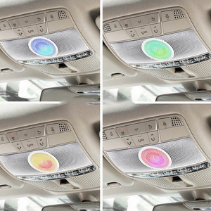 64 renkler LED okuma hoparlör ses tavan lambası Neon Mercedes ortam işığı Mercedes Benz C/E/S/GLC sınıf W205 W213 W222 X253 - Product Image 5