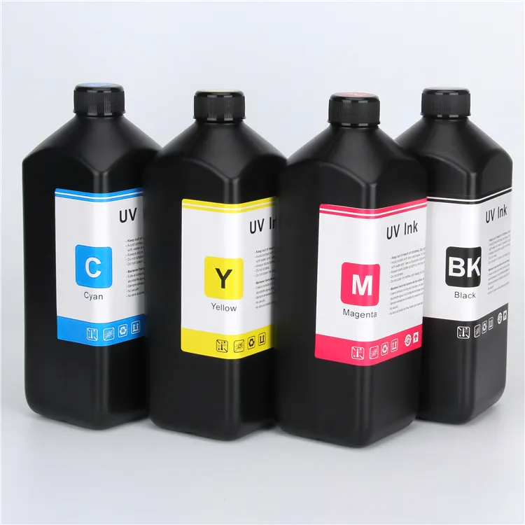 8 Colors Alcohol Resistant Oil Solvent Based Bulk LED Curable UV Ink For Print For Epson UV LED Printer Dx7 Dx 4 5 6 7 8 9 10 11