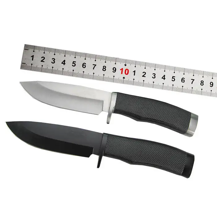 Низкая цена, бесплатный образец, классический черный нож с фиксированным лезвием, охотничий поход, прямой нож для выживания, Распродажа с нейлоновой крышкой
