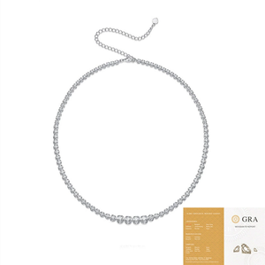 قلادة عنق مويسانيتي لامعة للارتداء اليومي الأنيق والمناسبات الخاصة الراقية للنساء - Product Image 4