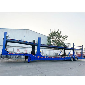 双层2轴6车8车汽车汽车运输底盘拖车汽车运载半挂车 - Product Image 1