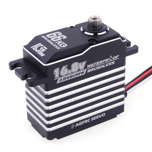 AGFRC A86BUMW 66 кг высокий крутящий момент 0,100 s 16,8 V 4S HV стальная шестерня IP67 водонепроницаемый цифровой программируемый бесщеточный автомобильный робот сервопривод - Product Image 1