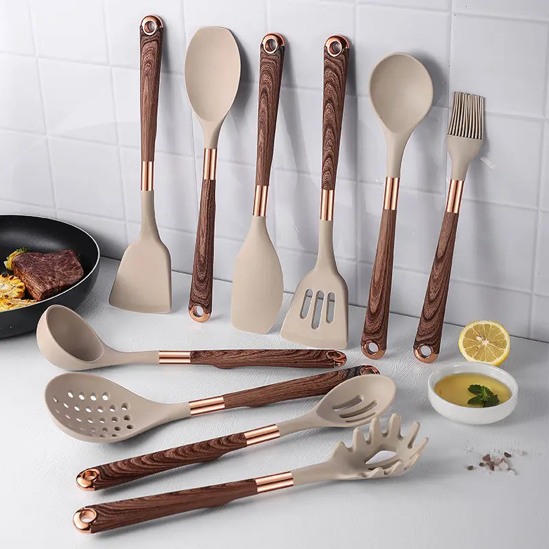 Manjia i più venduti accessori da cucina all'ingrosso utensili da cucina utensili da cucina Set di utensili da cucina in Silicone MS267